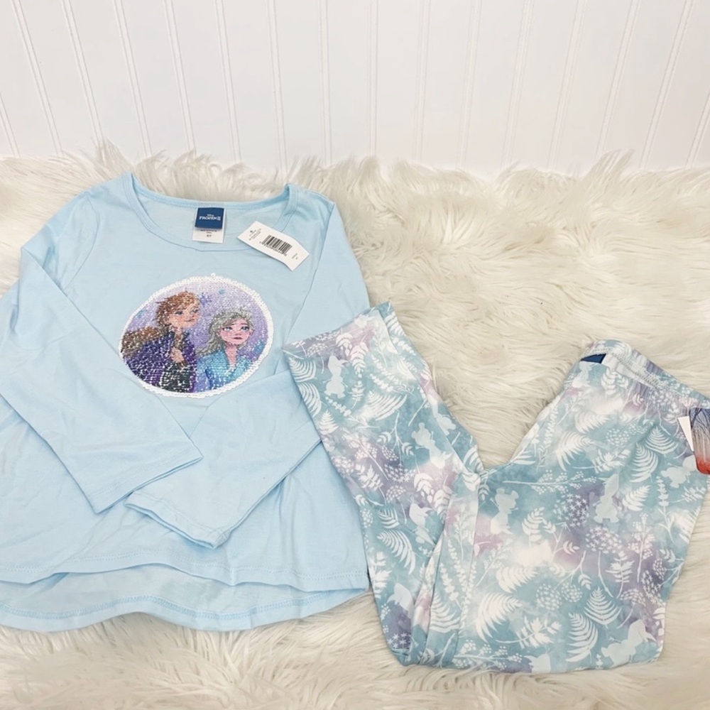 Disney Frozen 2 Sequin Pajama Set Size 6/7